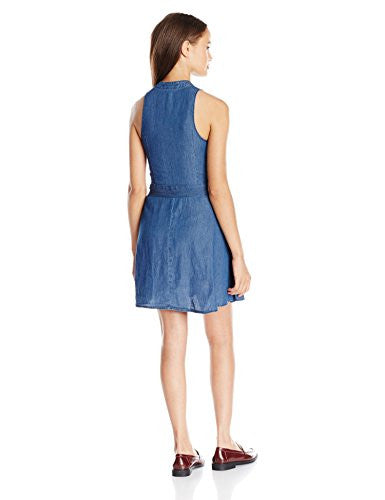 ALMOST FAMOUS Women's Sleeveless Denim Dress