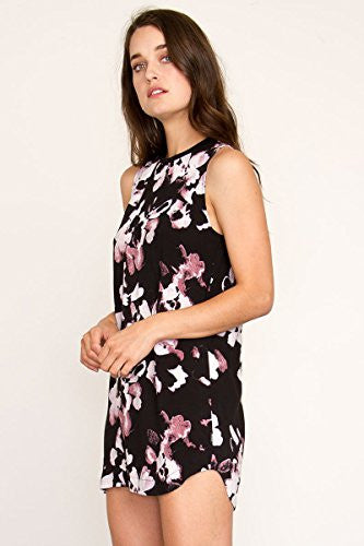 RVCA Juniors Blake High Neck Printed Shift Dress