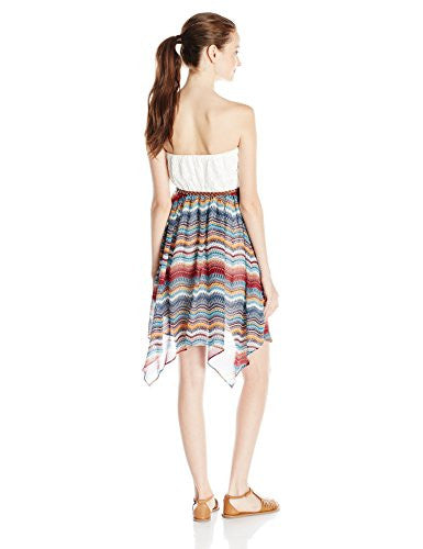 ALMOST FAMOUS Women's Missoni Printed Lace Top Dress