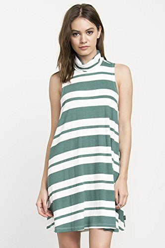 RVCA Junior's Alias Turtleneck Stripe Swing Dress