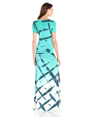 Young Fabulous & Broke Women's Benlety Short Sleeve V-Neck Diamond Ombre Maxi Dress